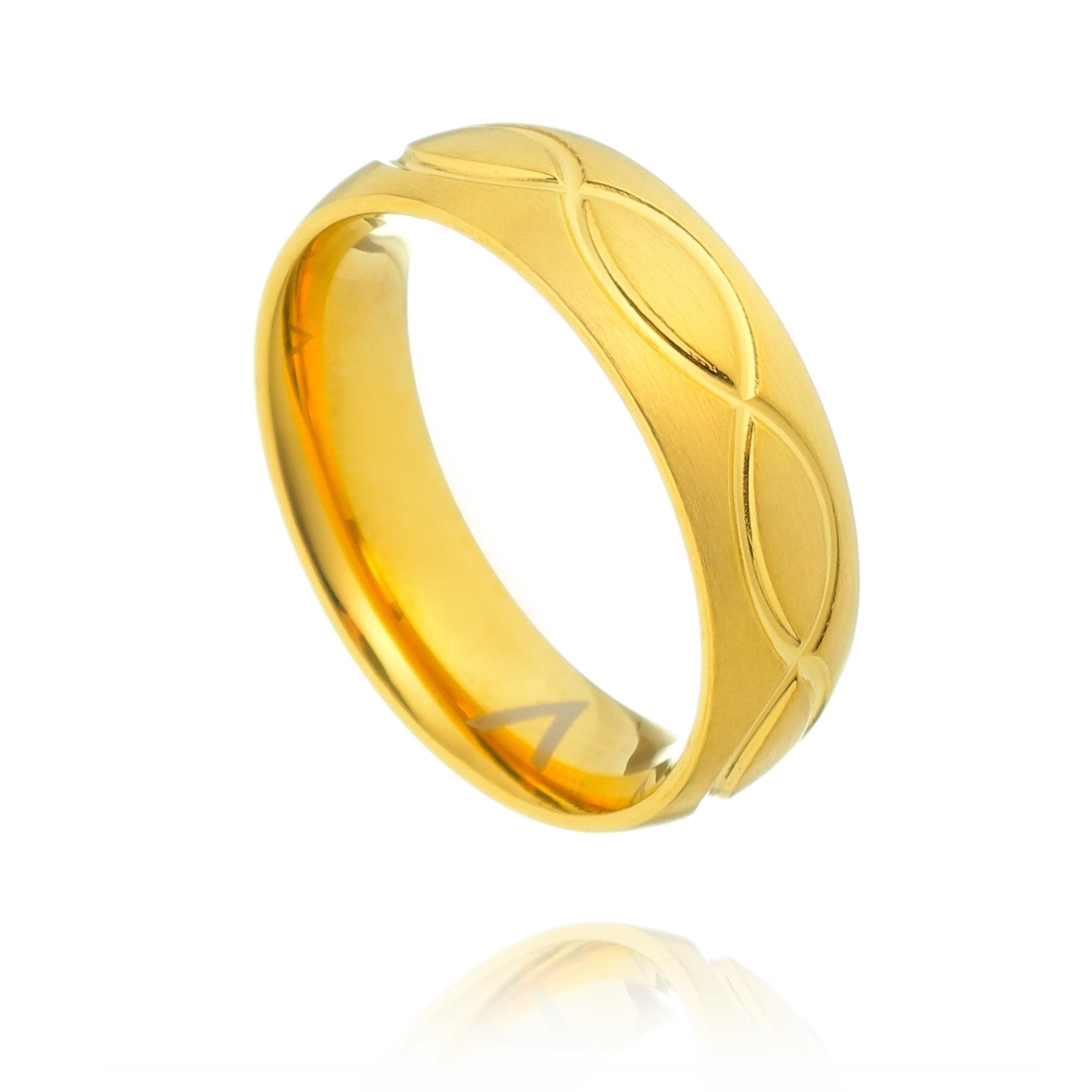 ALIANÇA BASIC ABAULADA FRISO